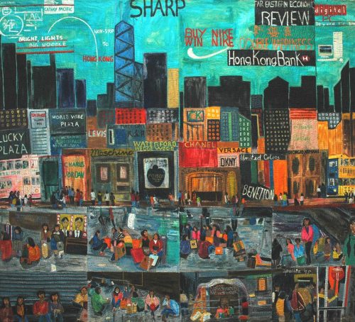 Pacita Abad, Filipinas in Hong Kong, 1995, Acrylic on stitched and padded canvas, 270 x 300 cm. Image courtesy of Max Maclure. Art Jameel Collection